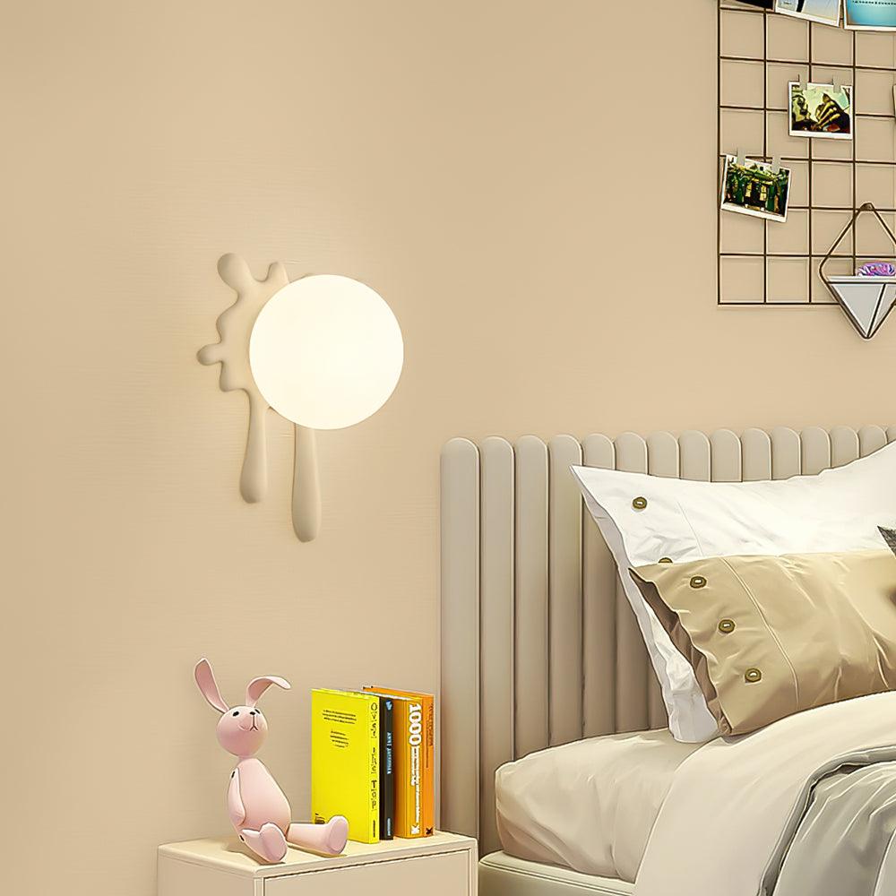 Lustra Applique Murale Abstraite Résine Éclat Globe Lumineux Ludique Artistique