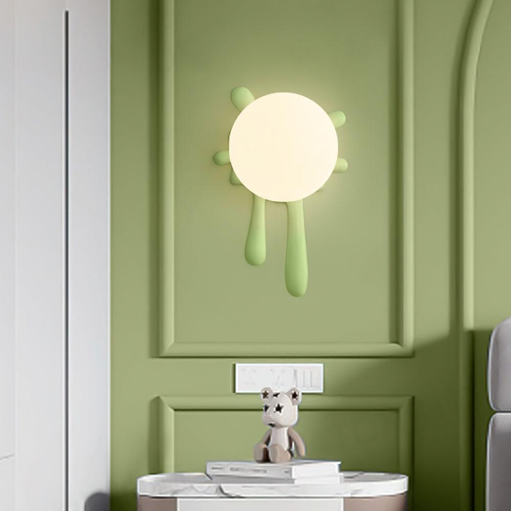 Lustra Applique Murale Abstraite Résine Éclat Globe Lumineux Ludique Artistique
