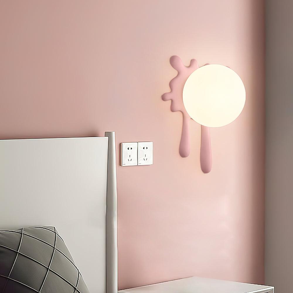 Lustra Applique Murale Abstraite Résine Éclat Globe Lumineux Ludique Artistique