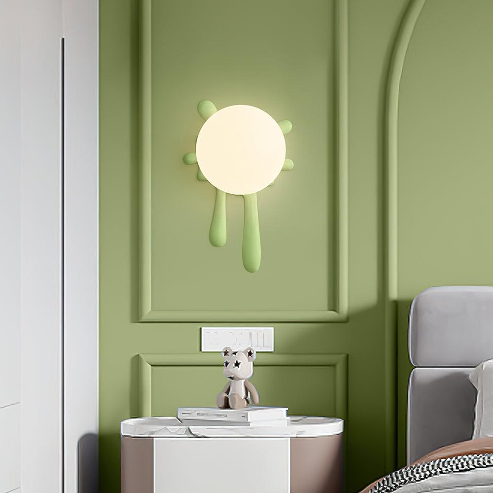 Lustra Applique Murale Abstraite Résine Éclat Globe Lumineux Ludique Artistique