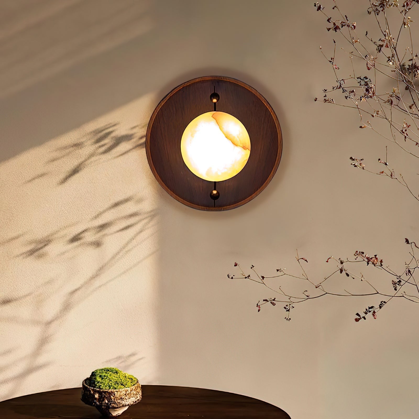 Evtala Applique Murale Moderne Minimaliste en Métal et Albâtre