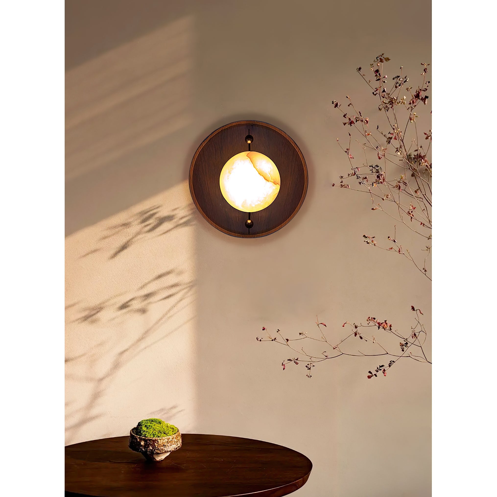 Evtala Applique Murale Moderne Minimaliste en Métal et Albâtre