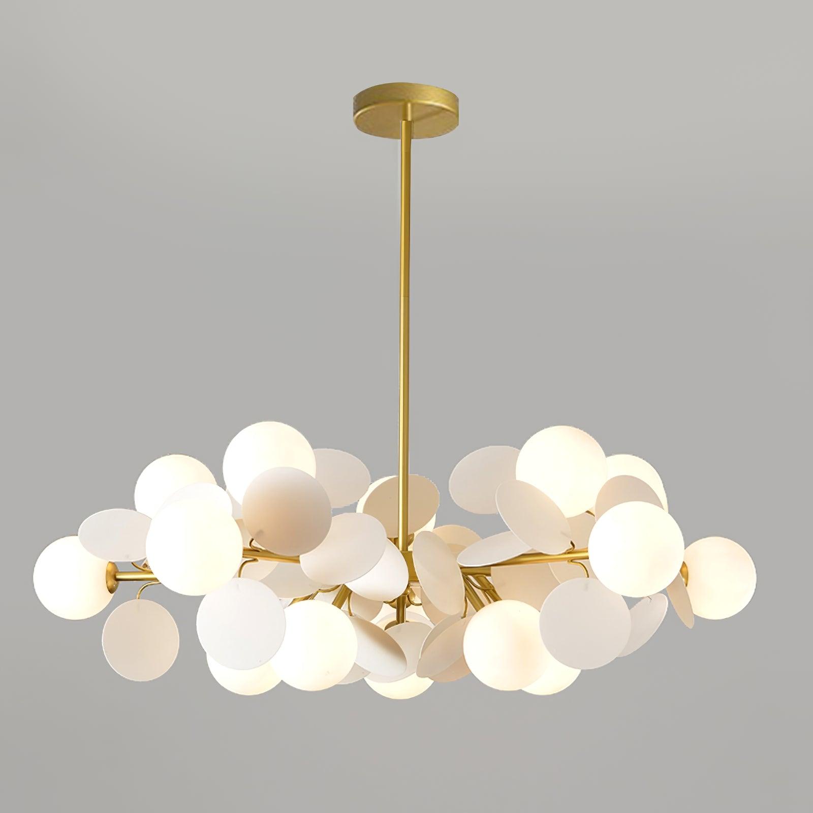 Lustra Lustre Arbre Blanc Cassé à Huit Abat-jours Ouverts