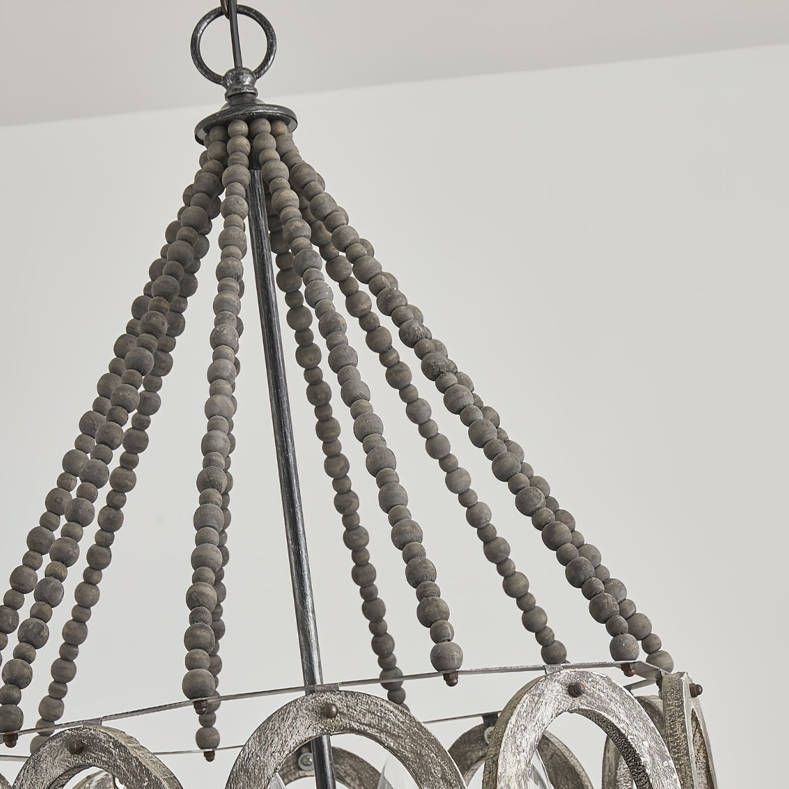 Zasorila Lustre Vintage en Bois et Métal