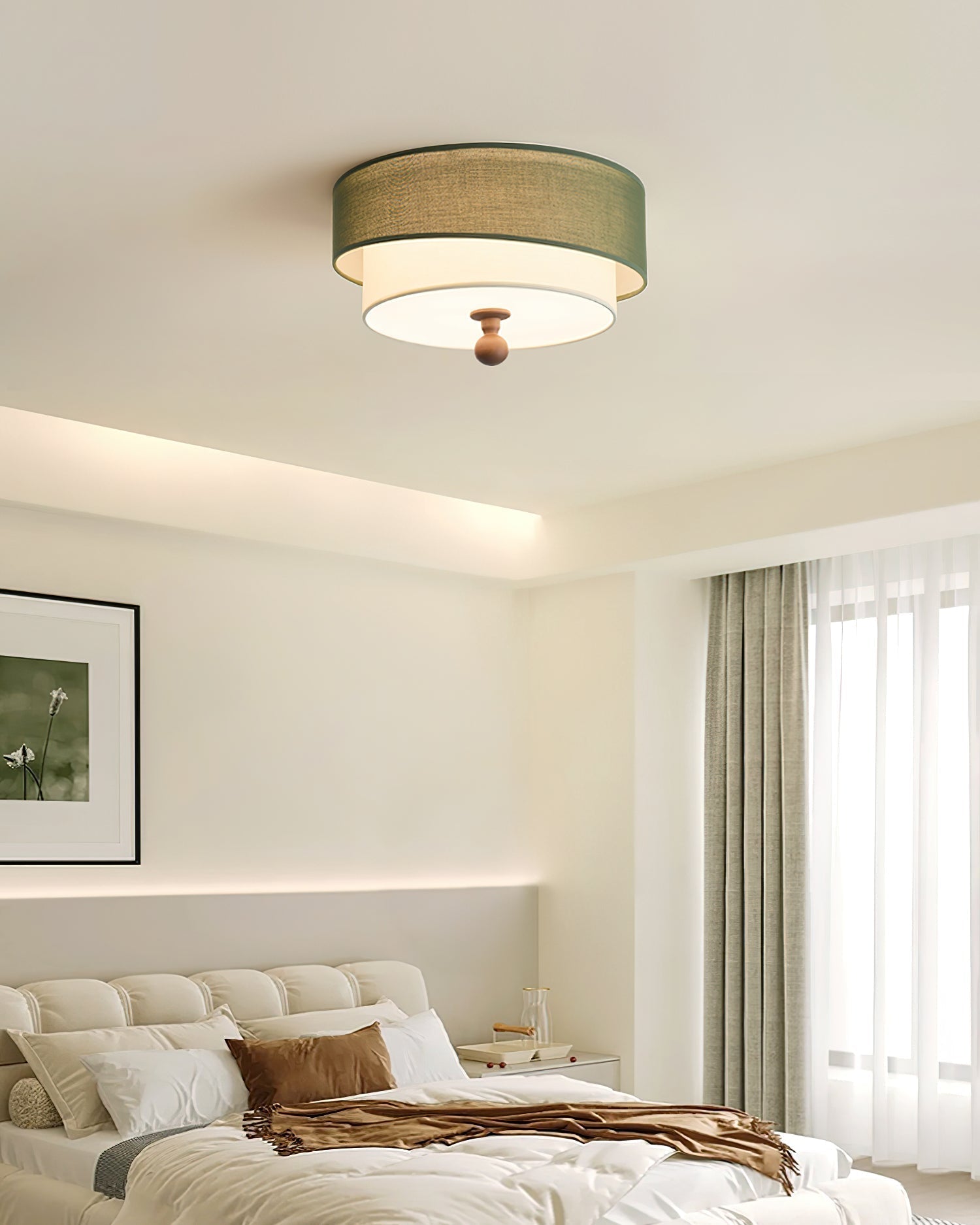 Olten Lampe Plafonnier Tambour Superposé