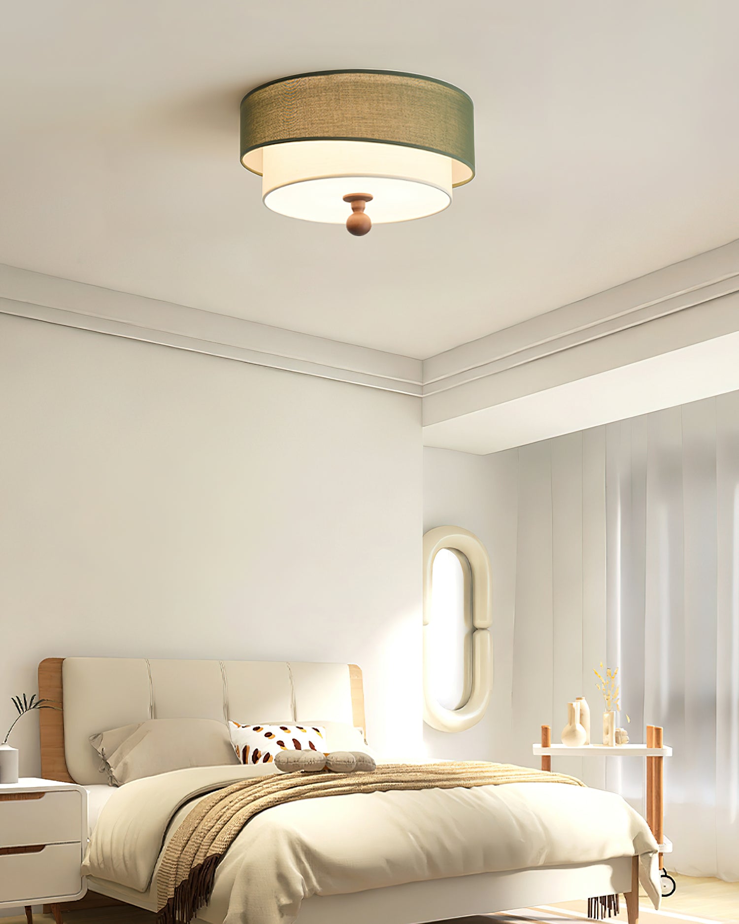 Olten Lampe Plafonnier Tambour Superposé