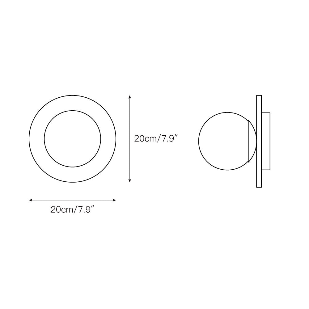 Ovyna Applique Murale Moderne Minimaliste en Verre et Onyx