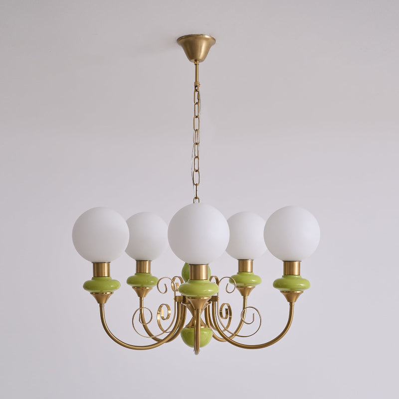 Evsolia Lustre en Verre Onyx Nordique Haut de Gamme