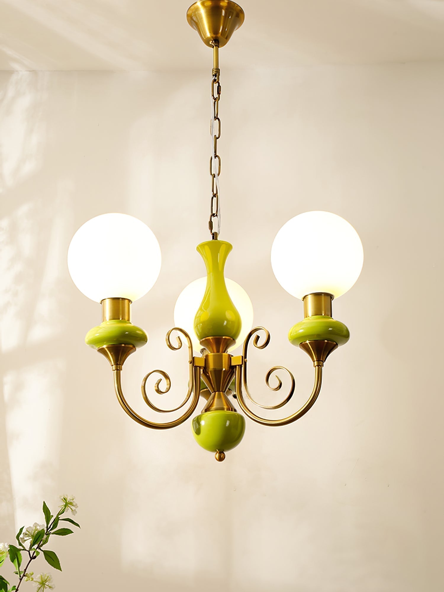 Evsolia Lustre en Verre Onyx Nordique Haut de Gamme