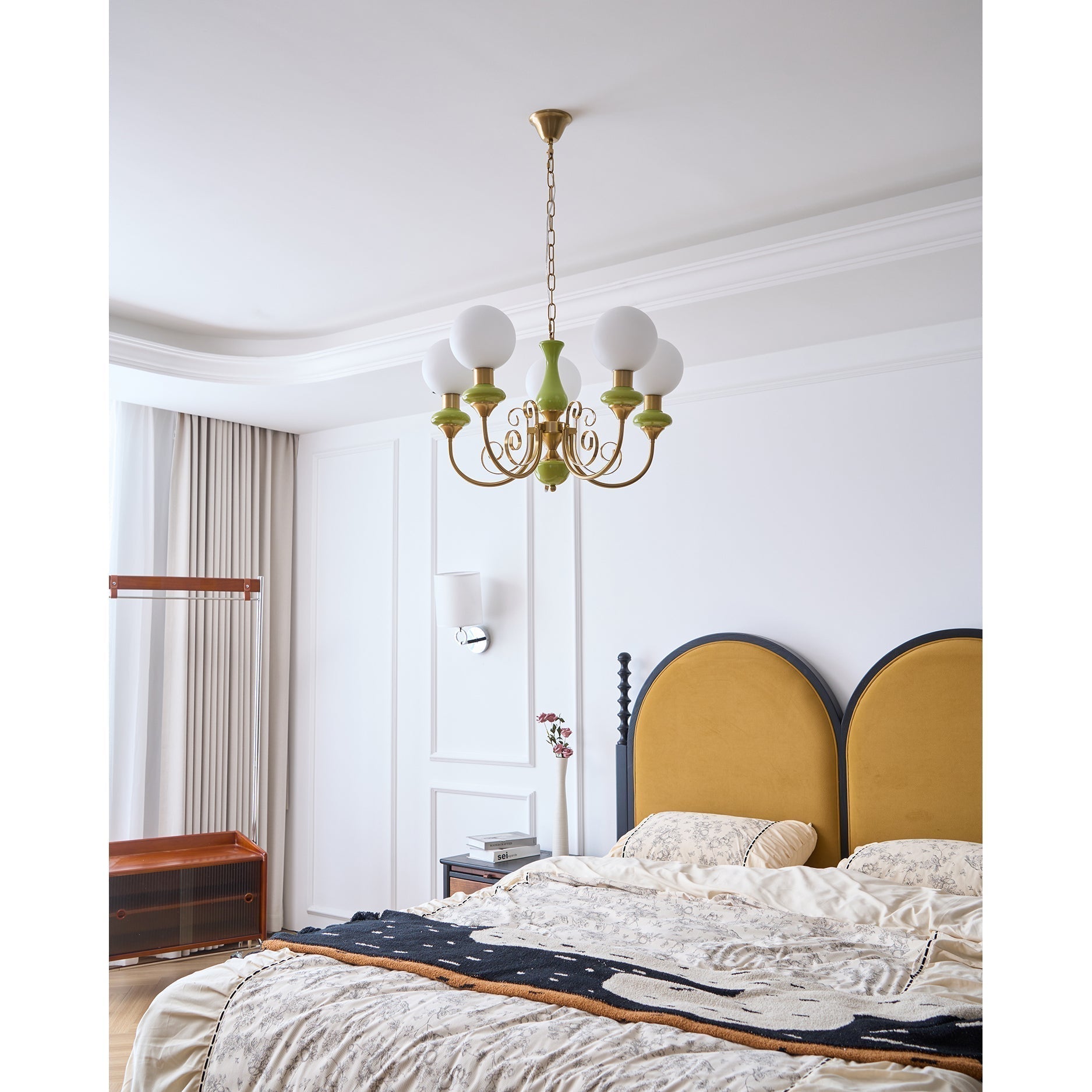 Evsolia Lustre en Verre Onyx Nordique Haut de Gamme