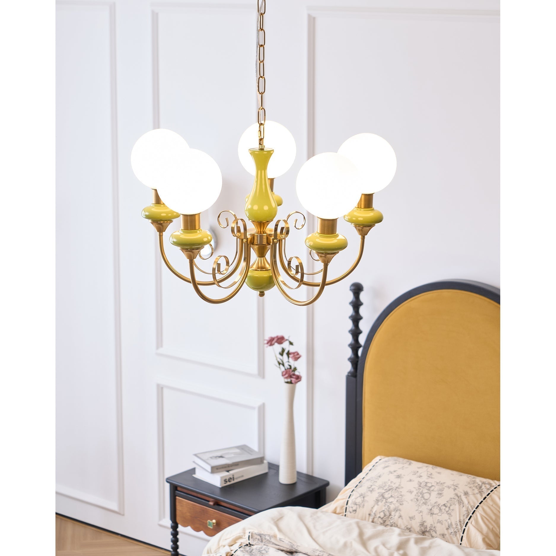 Evsolia Lustre en Verre Onyx Nordique Haut de Gamme