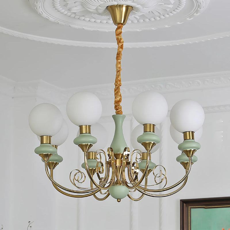 Evsolia Lustre en Verre Onyx Nordique Haut de Gamme