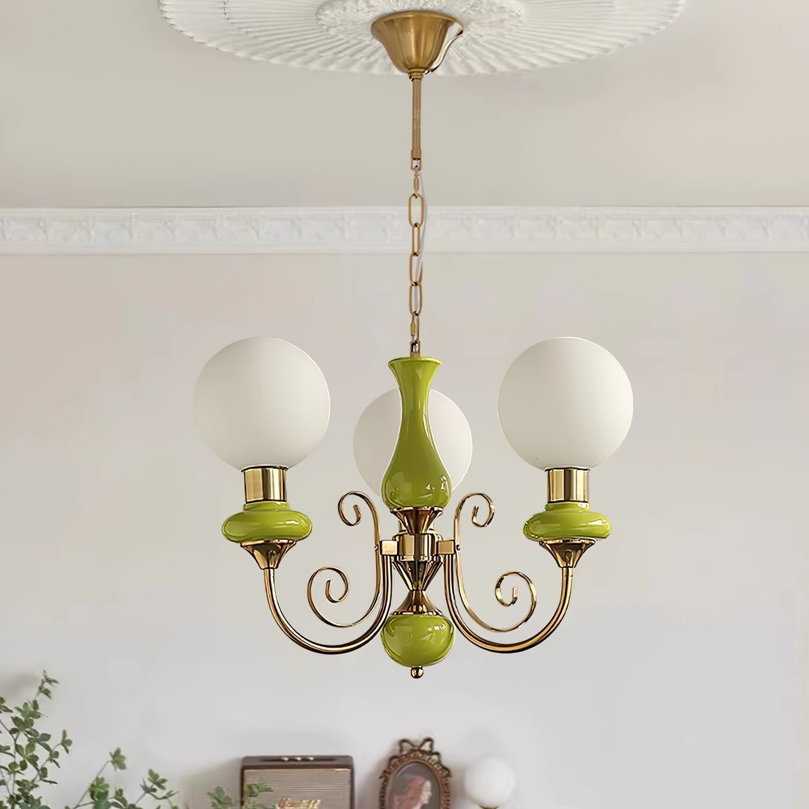 Evsolia Lustre en Verre Onyx Nordique Haut de Gamme