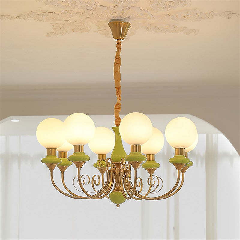 Evsolia Lustre en Verre Onyx Nordique Haut de Gamme