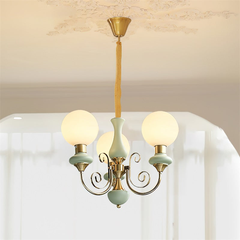 Evsolia Lustre en Verre Onyx Nordique Haut de Gamme