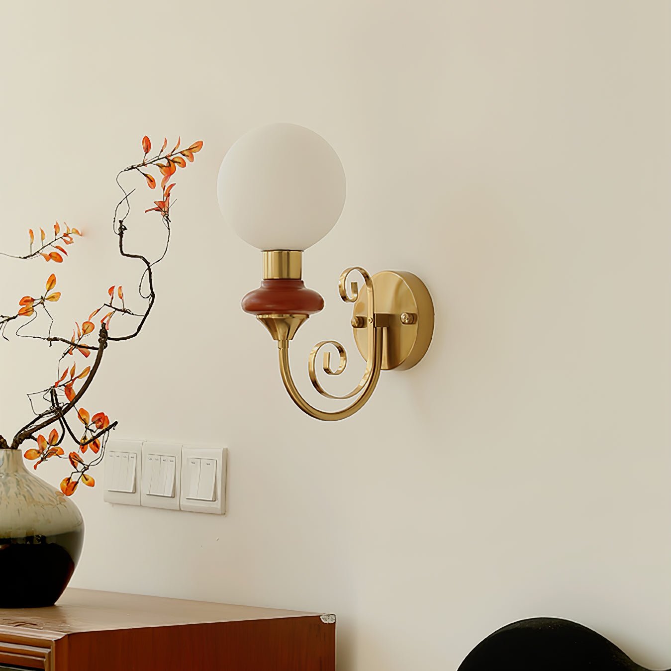 Quirk Applique Murale en Verre Art Nordique Premium