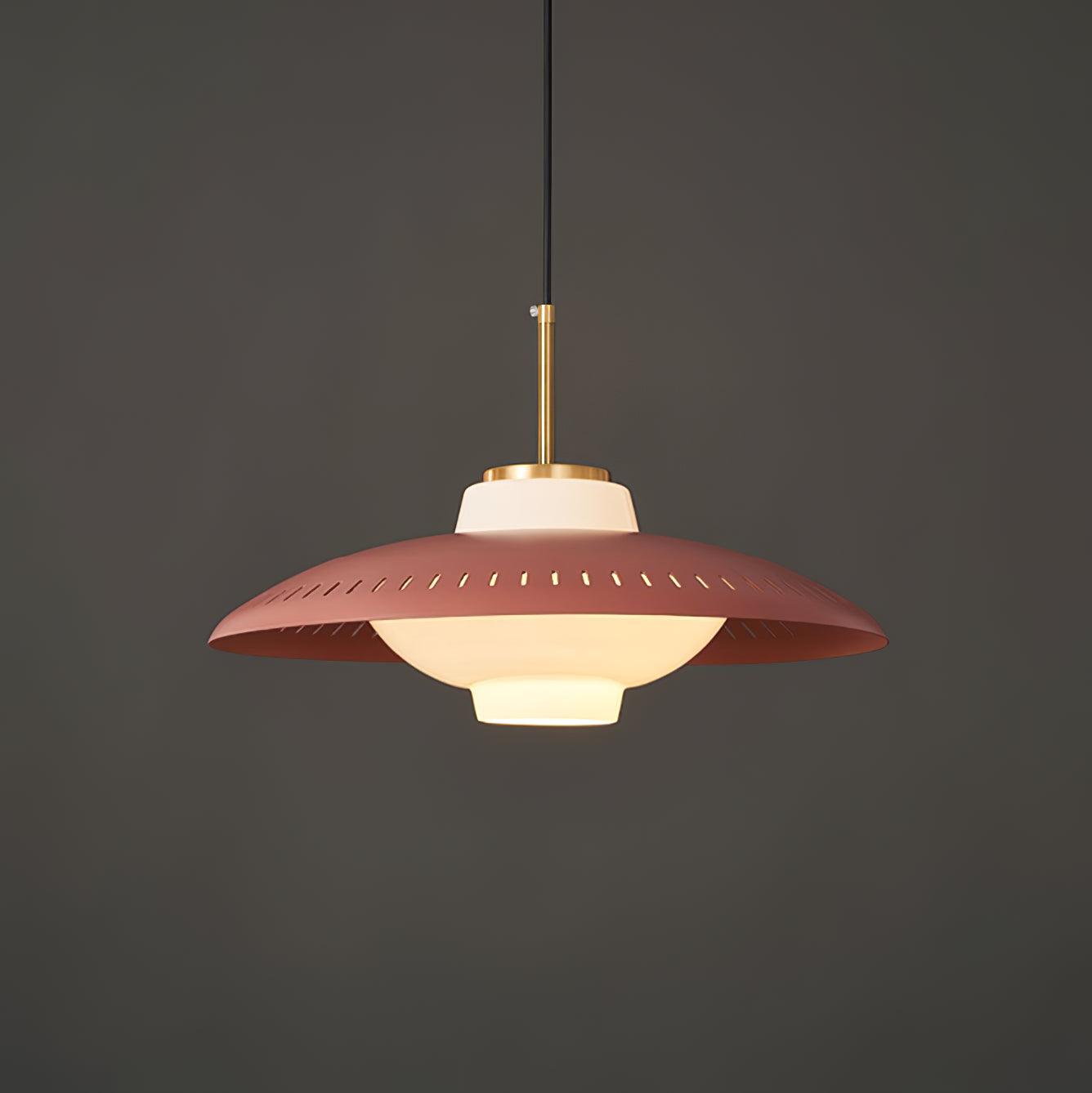 Solara Suspension en Verre Opale Abat-jour Large