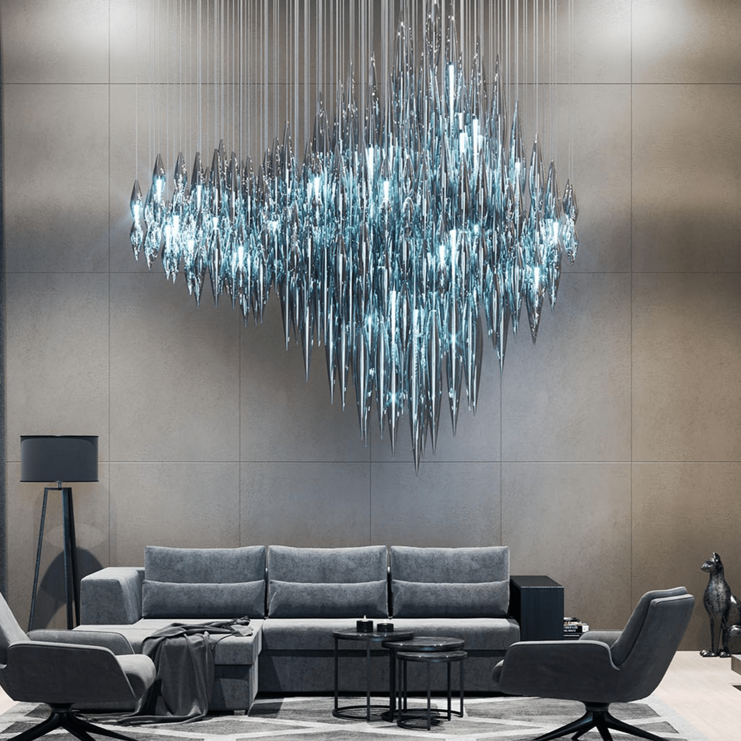 Oloren Lustre Cristal Prismatique Luxe