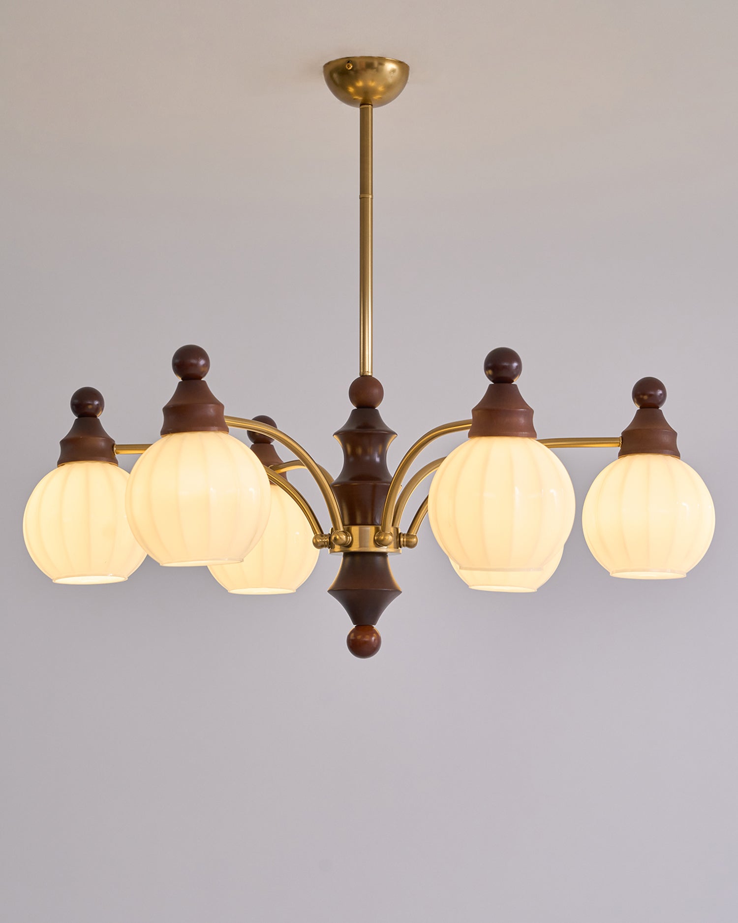 Lustra Lustre Blossom avec Abat-jours en Verre
