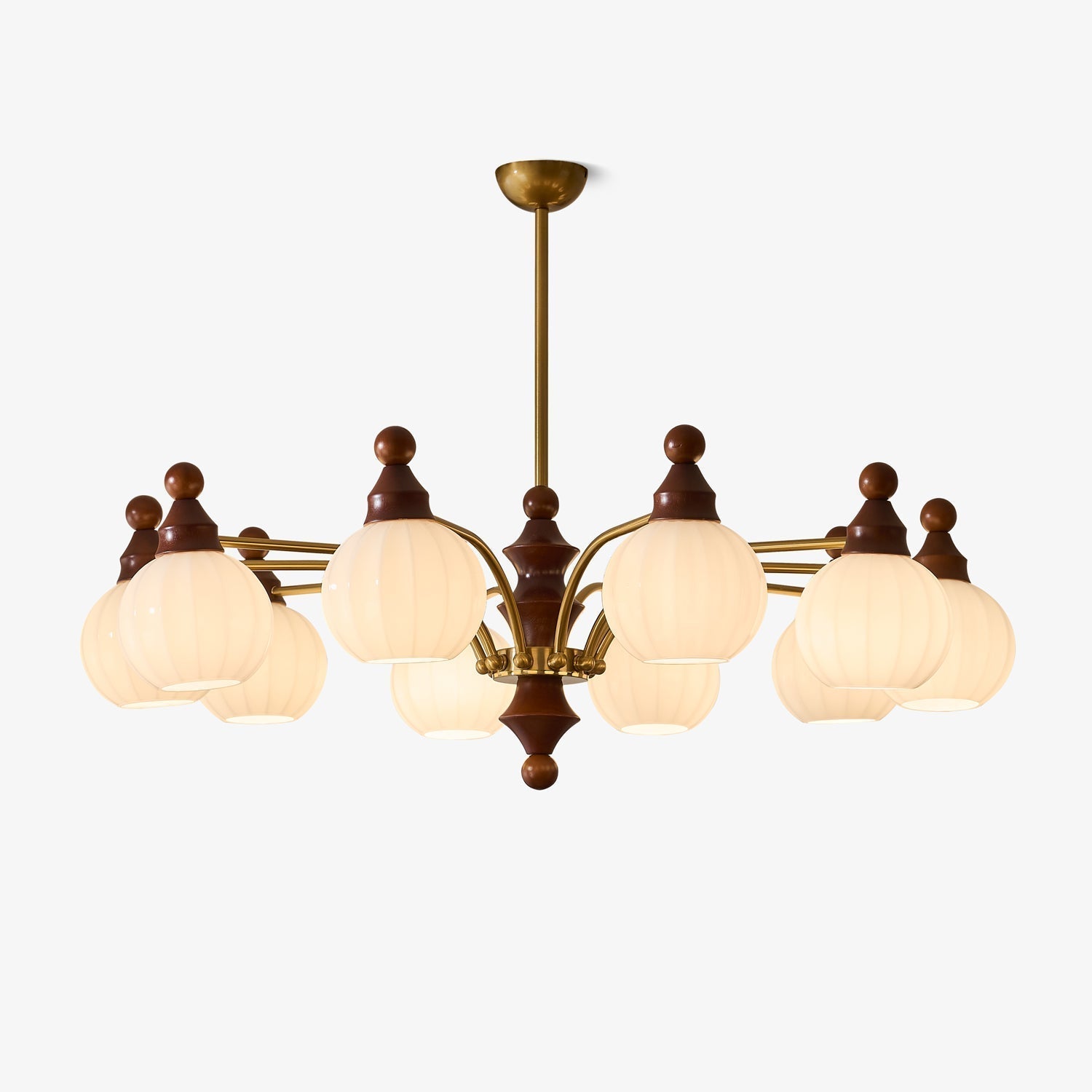 Lustra Lustre Blossom avec Abat-jours en Verre