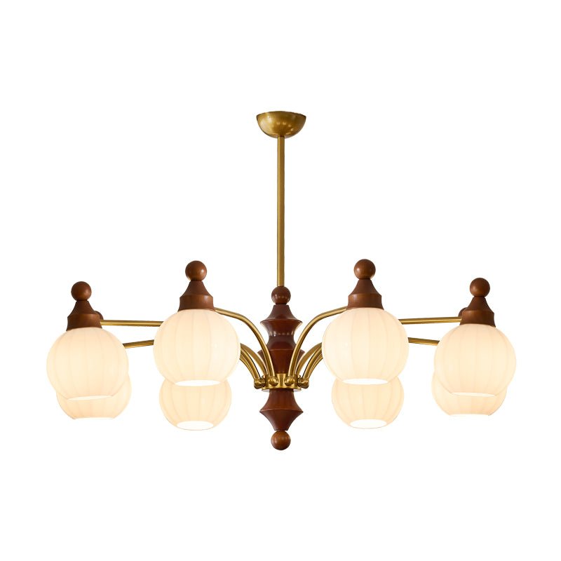 Lustra Lustre Blossom avec Abat-jours en Verre