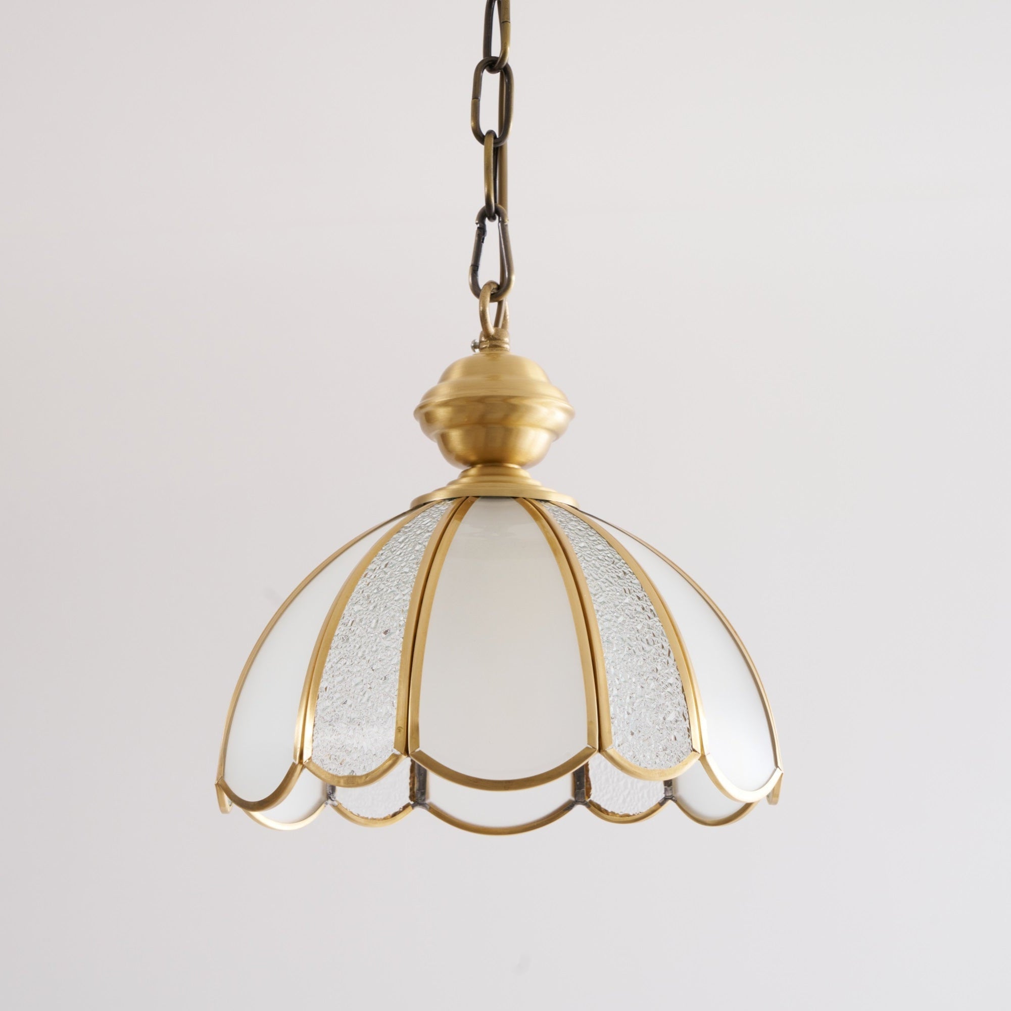 Ophaan Suspension Traditionnelle en Laiton et Verre Art