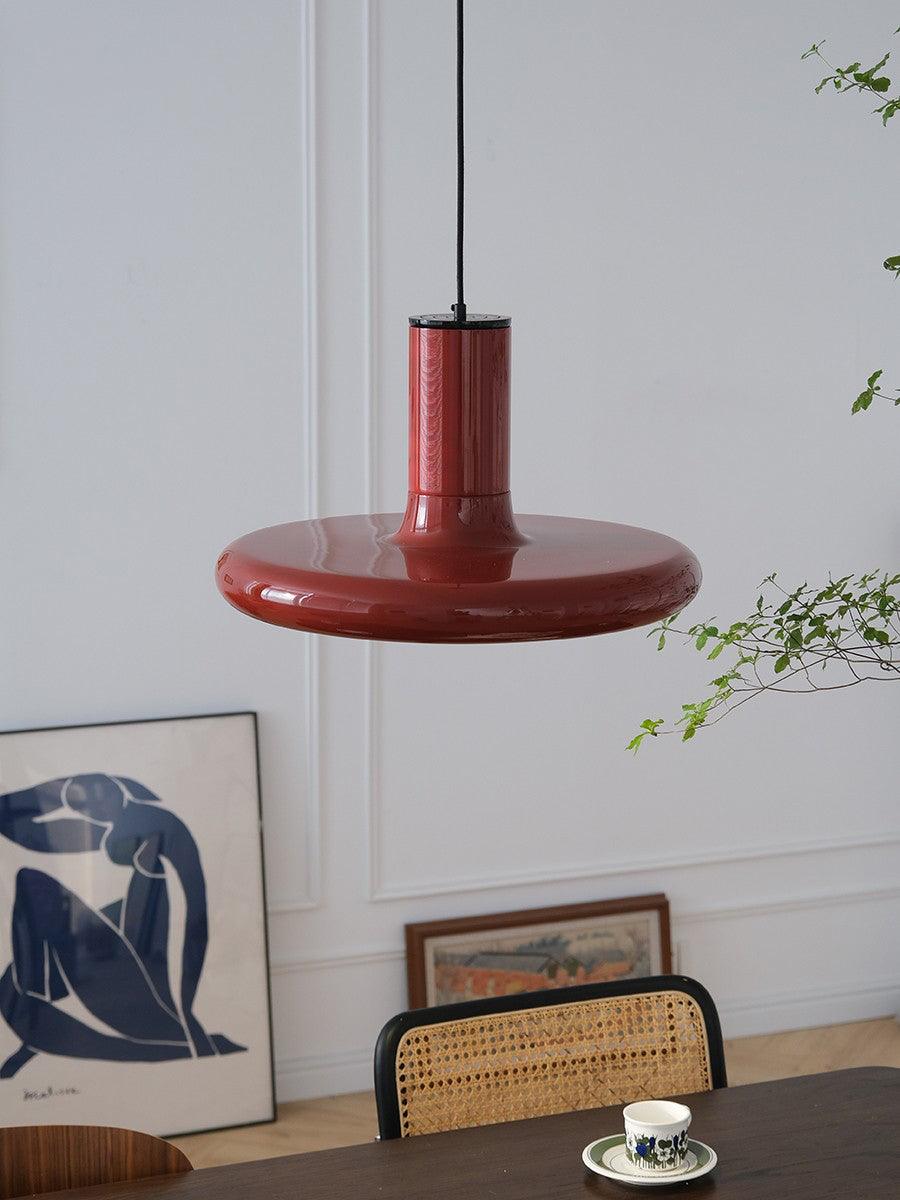 Solara Lampe suspendue cylindrique en aluminium à disque industriel