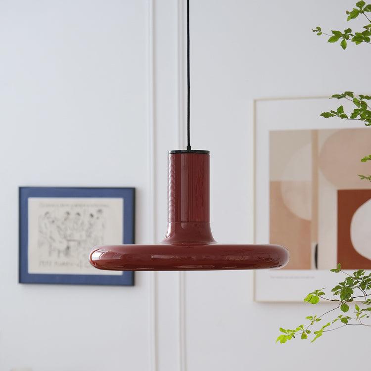 Solara Lampe suspendue cylindrique en aluminium à disque industriel