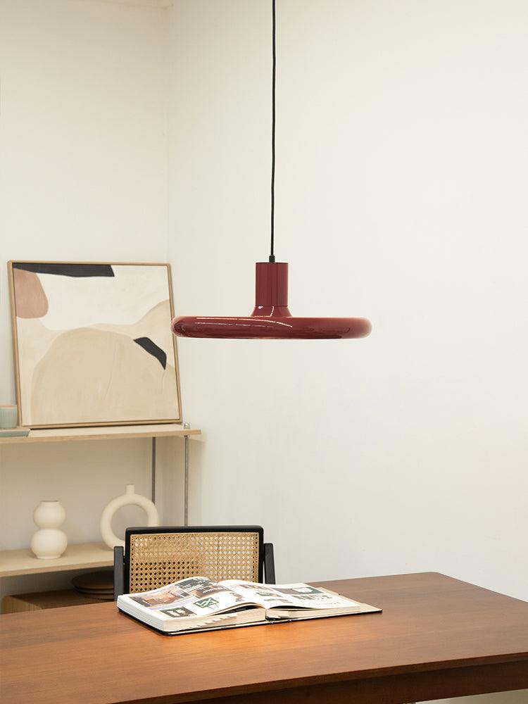 Solara Lampe suspendue cylindrique en aluminium à disque industriel