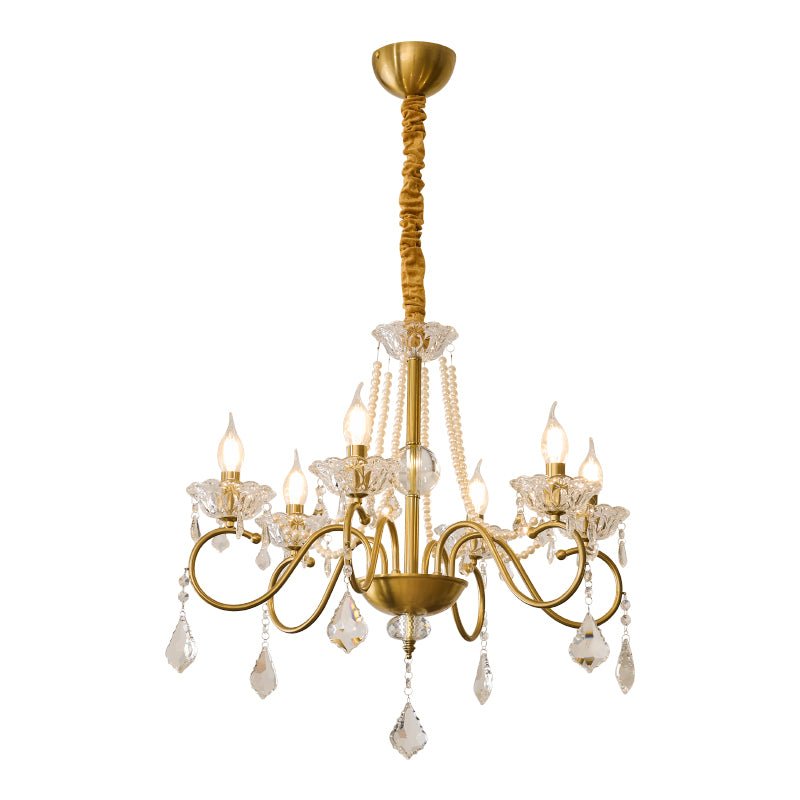 VelaeyraLustre Postmoderne de Luxe en Cristal et Perles