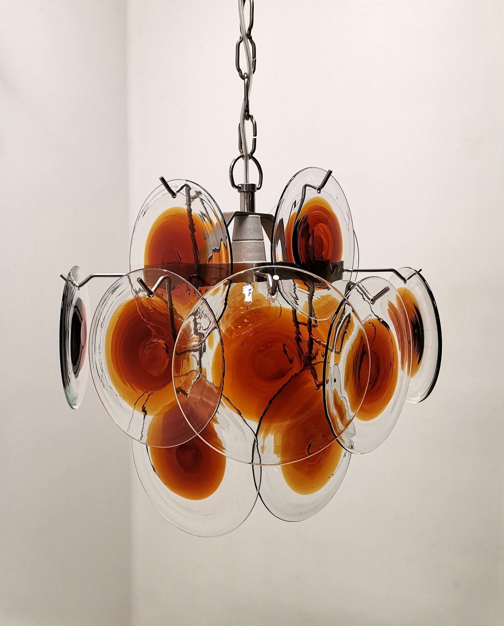 Aurora Lustre Verre Murano Disque Mi-Siècle