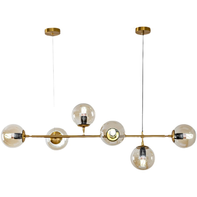 Lustra Suspension Orb Laiton Verre Pour Salon