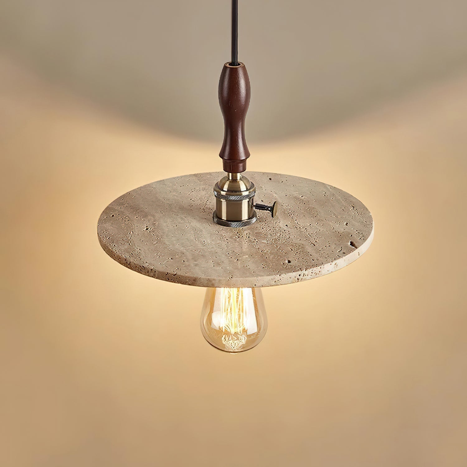 Ritta Suspension Orbit Moderne en Travertin