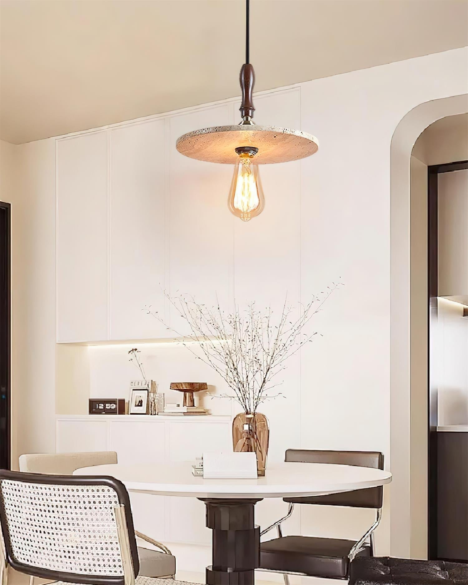 Ritta Suspension Orbit Moderne en Travertin