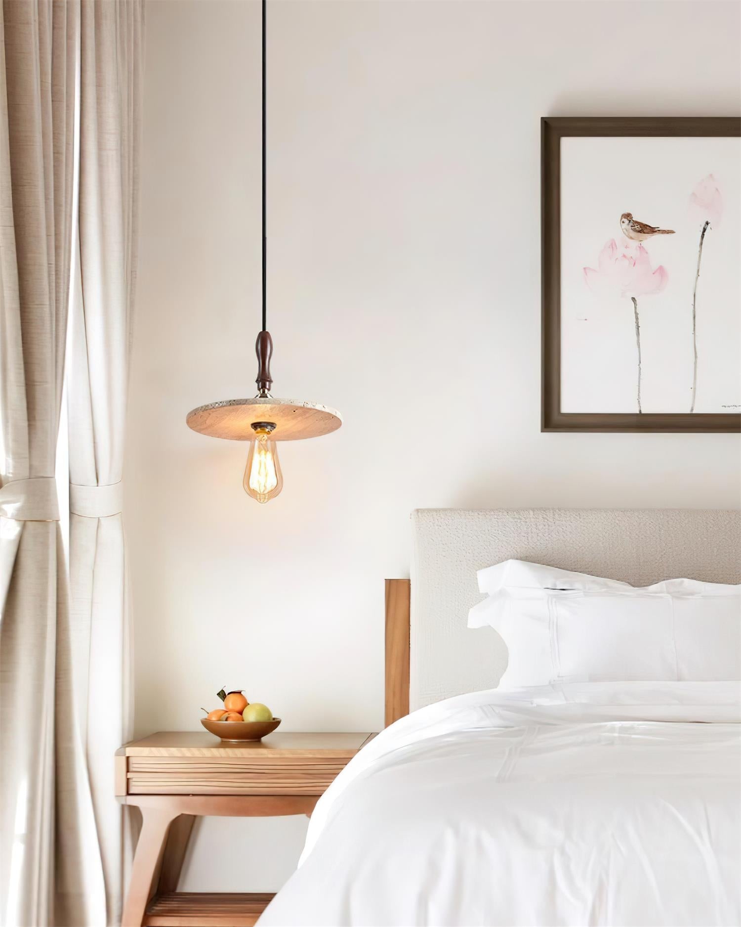 Ritta Suspension Orbit Moderne en Travertin