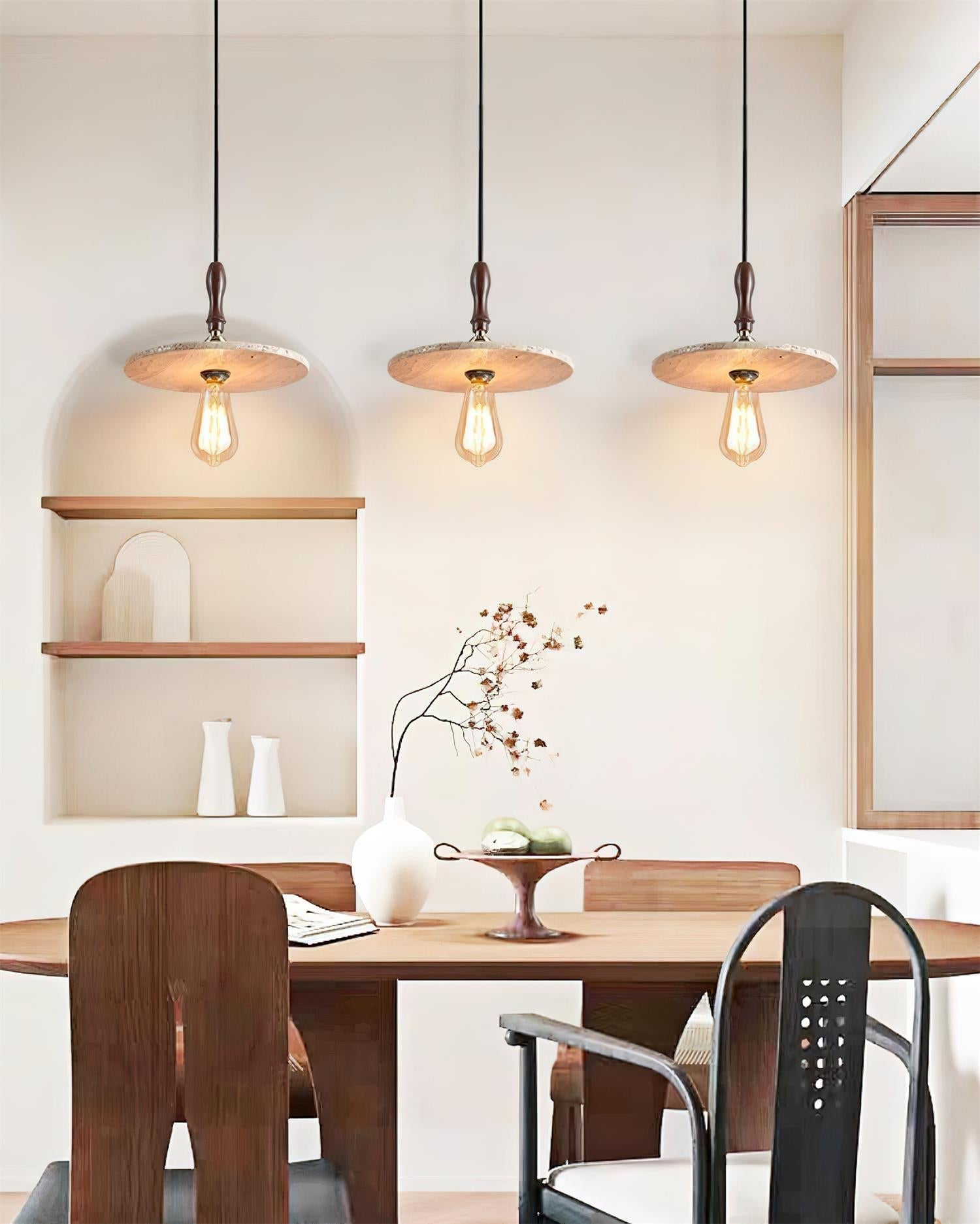 Ritta Suspension Orbit Moderne en Travertin