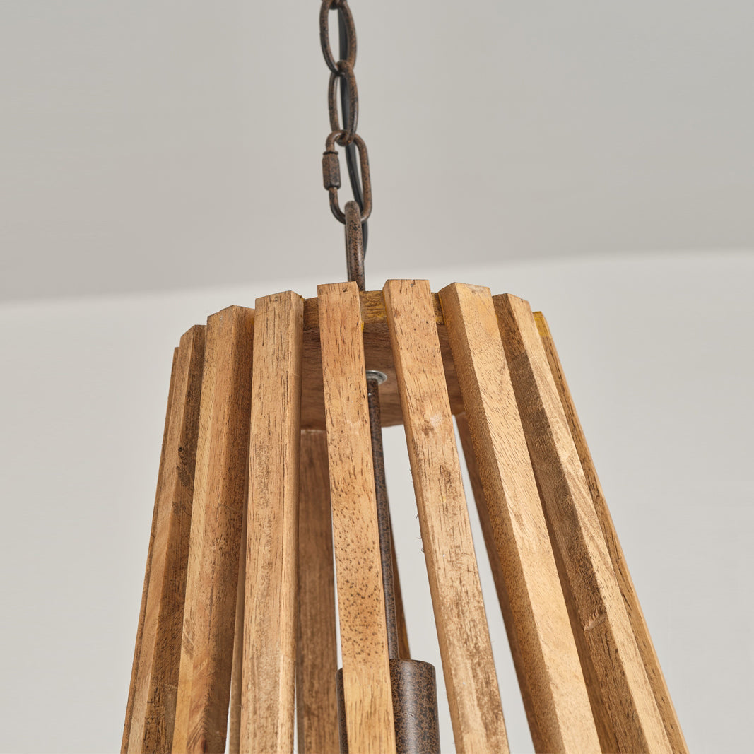 Avsolel Suspension Moderne Minimaliste en Bois et Métal
