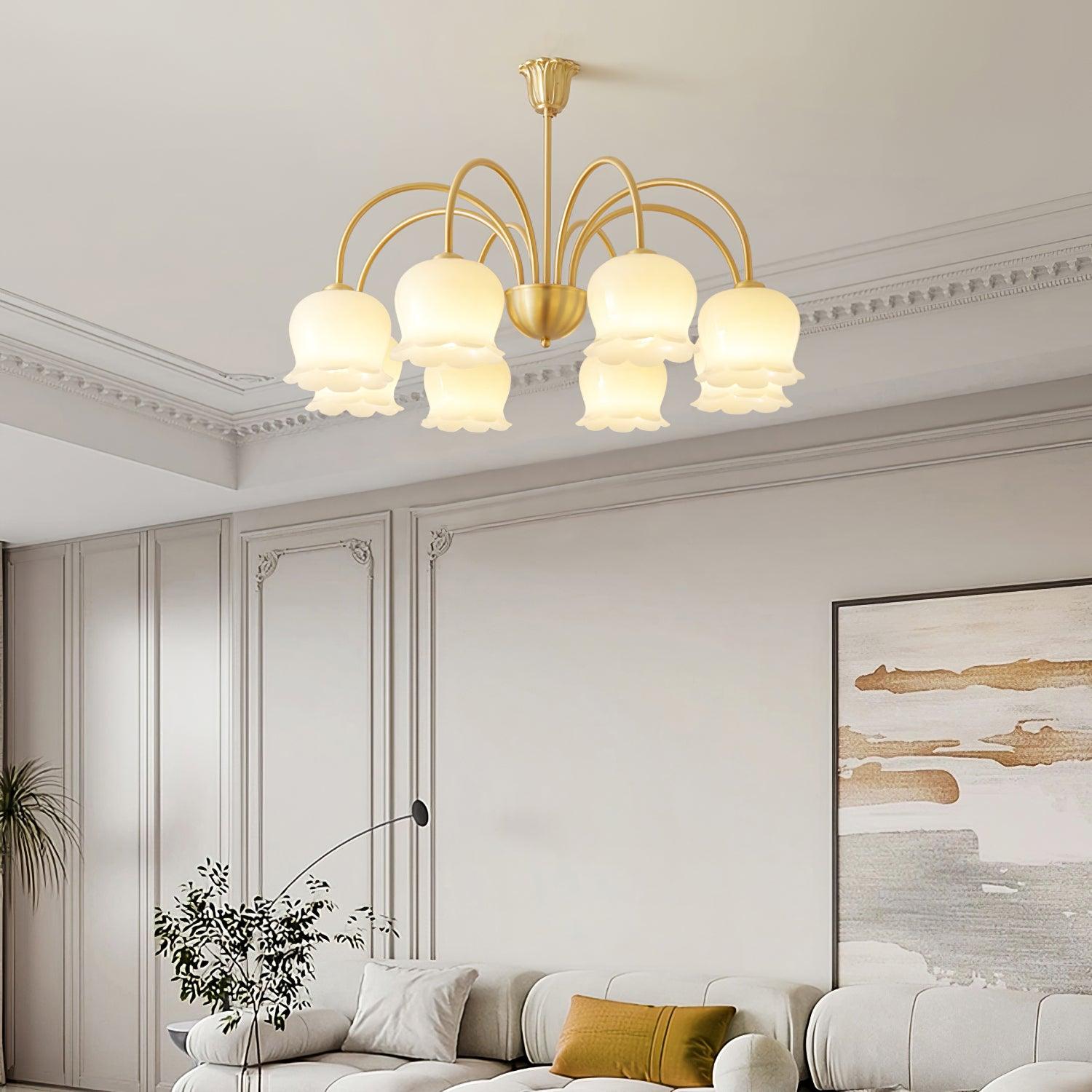 Lustra Lustre Laiton Bras Courbé Élégant