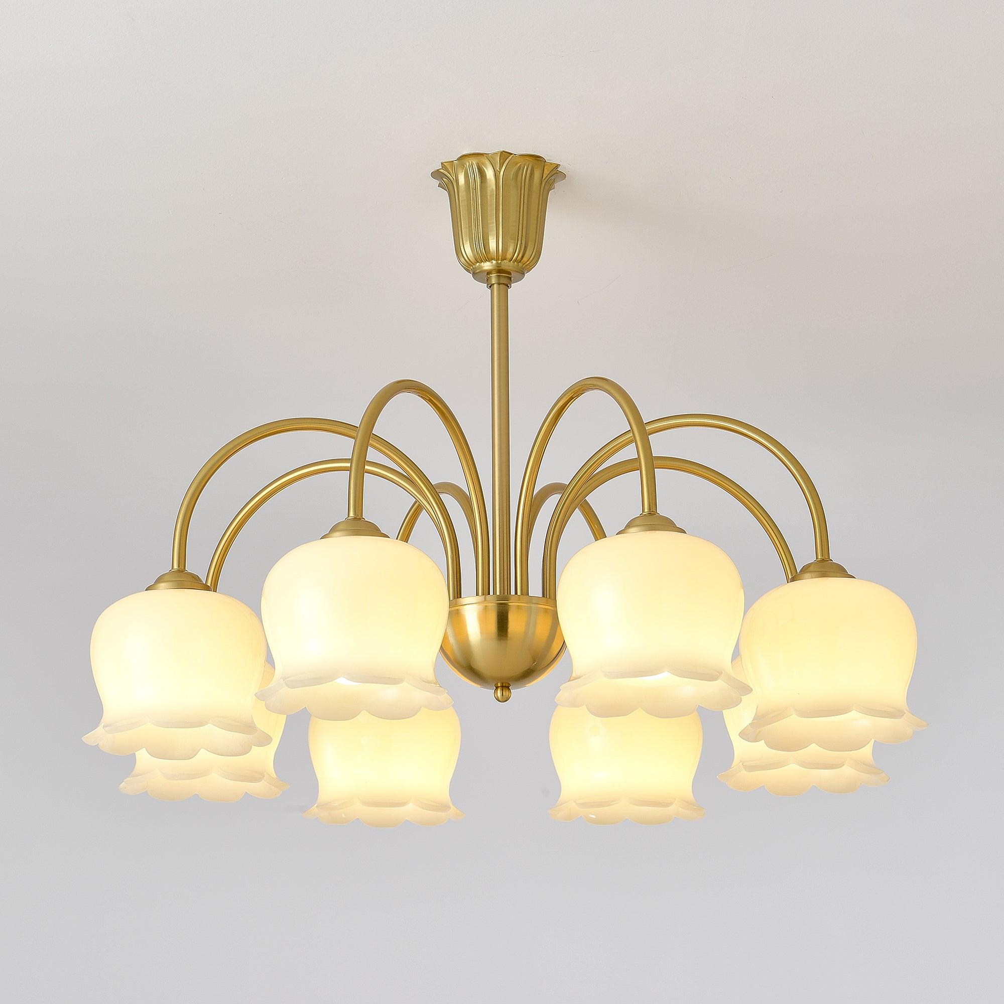 Lustra Lustre Laiton Bras Courbé Élégant