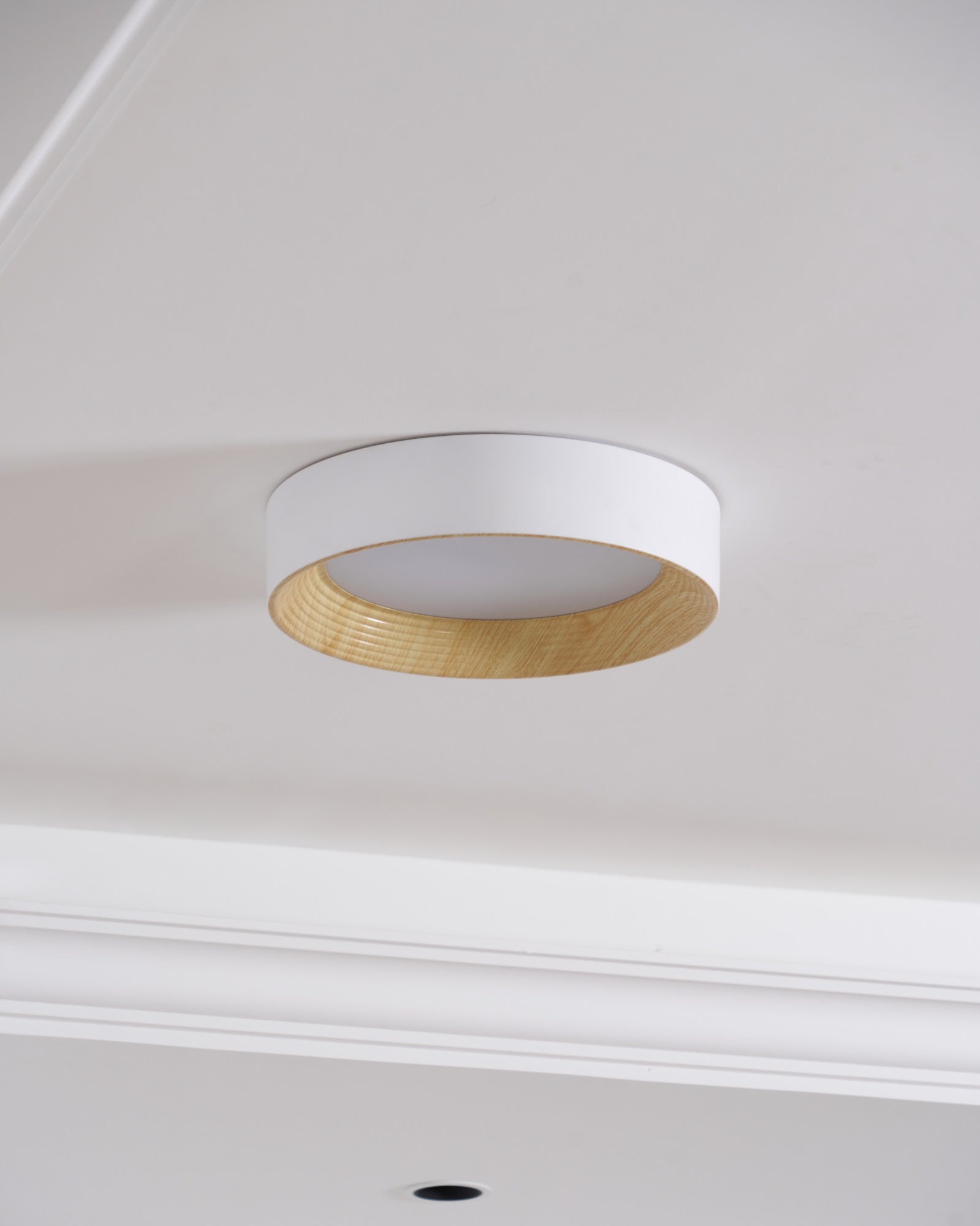 Solara Plafonnier Bois Anneau Minimaliste Réglable