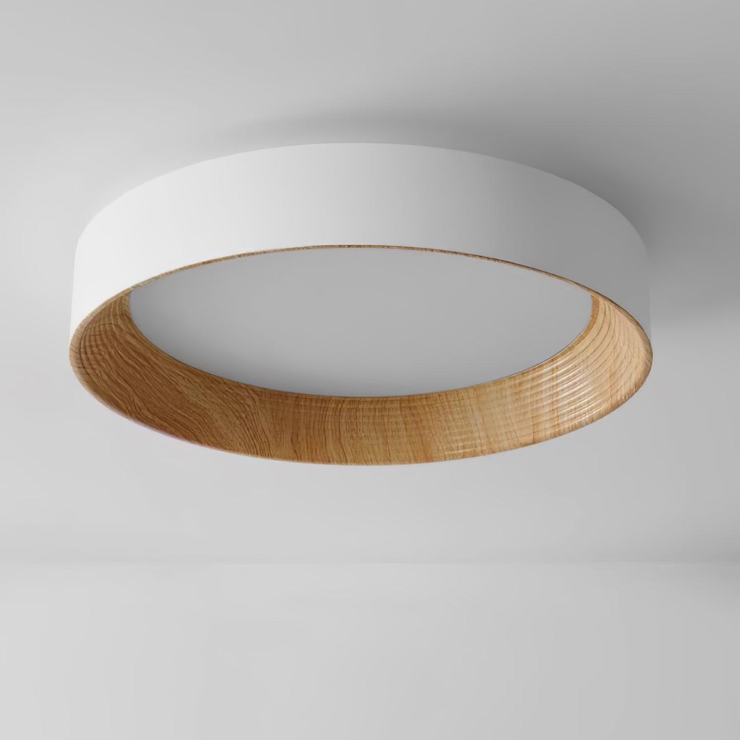 Solara Plafonnier Bois Anneau Minimaliste Réglable