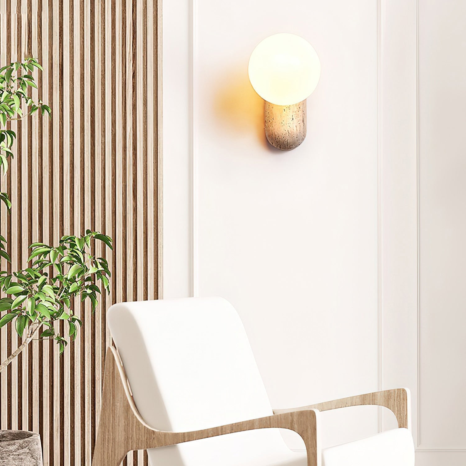 Colaeira Applique Murale Moderne Minimaliste en Travertin