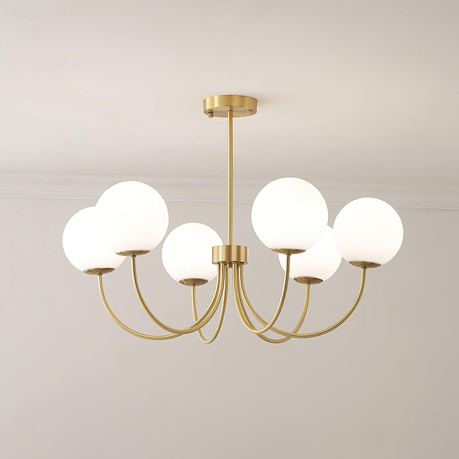 Lustra Lustre Orillia Brass Globe Modern