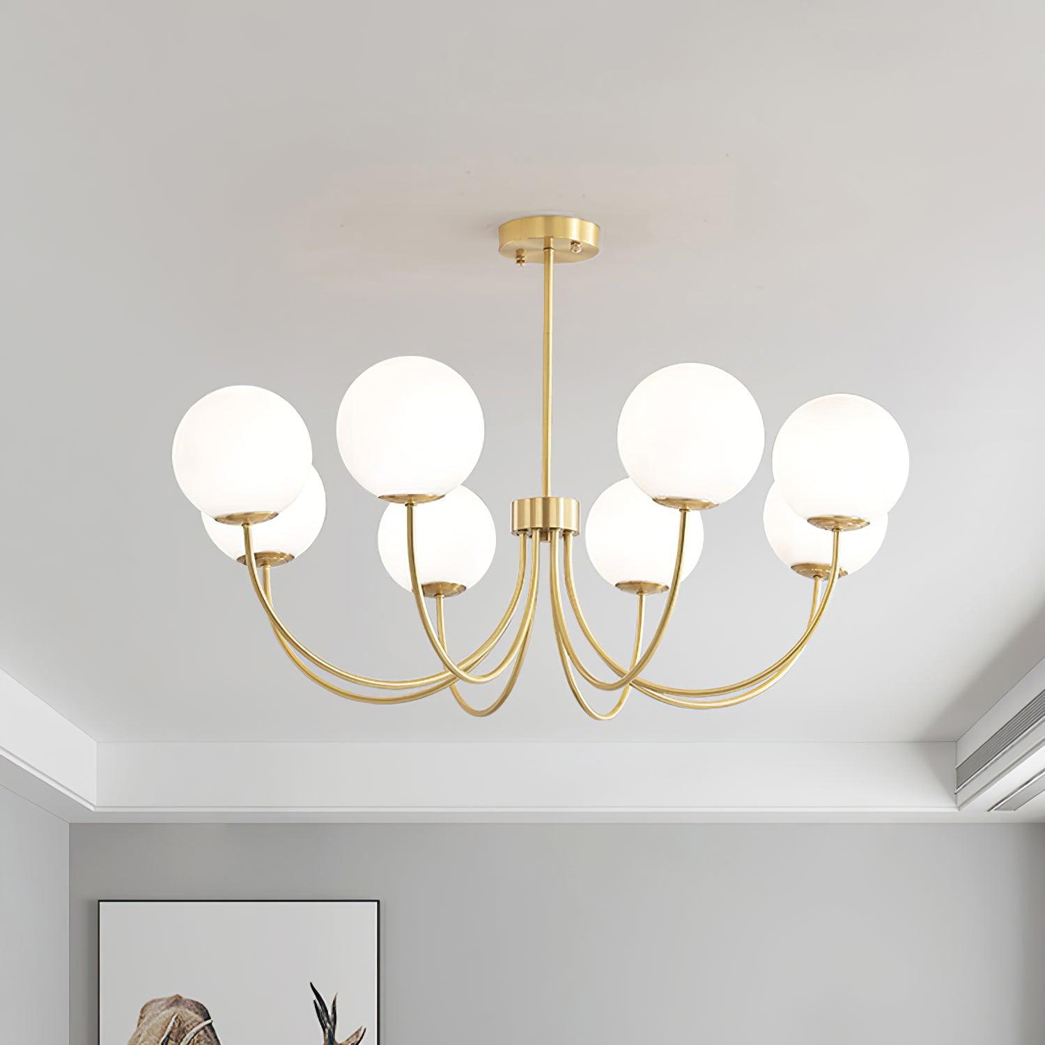 Lustra Lustre Orillia Brass Globe Modern