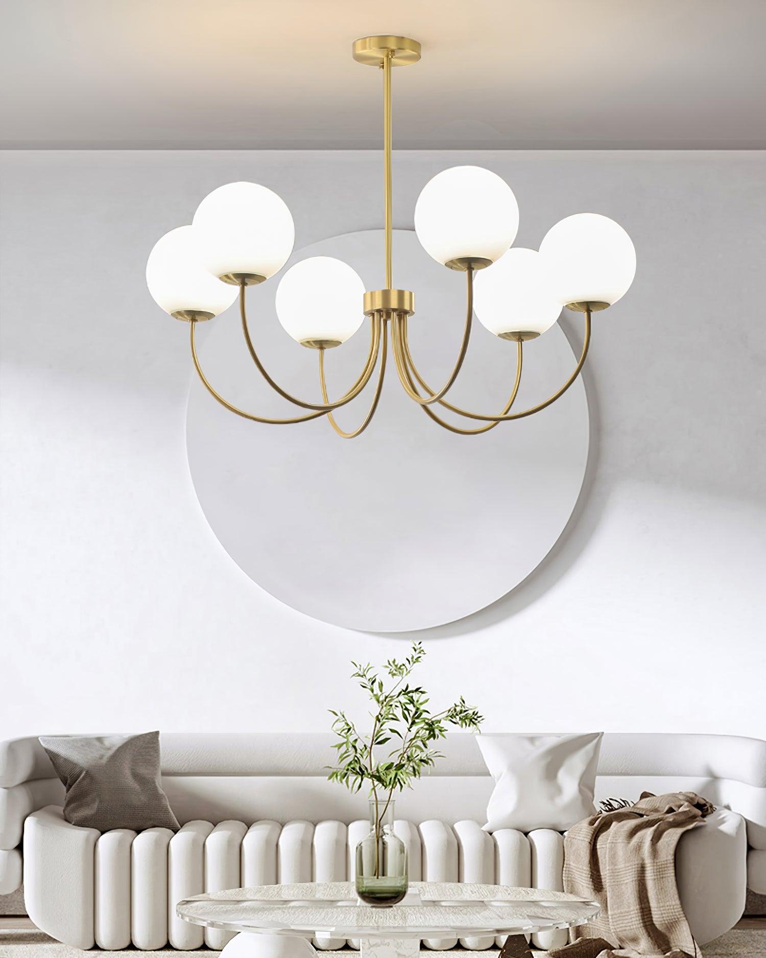 Lustra Lustre Orillia Brass Globe Modern