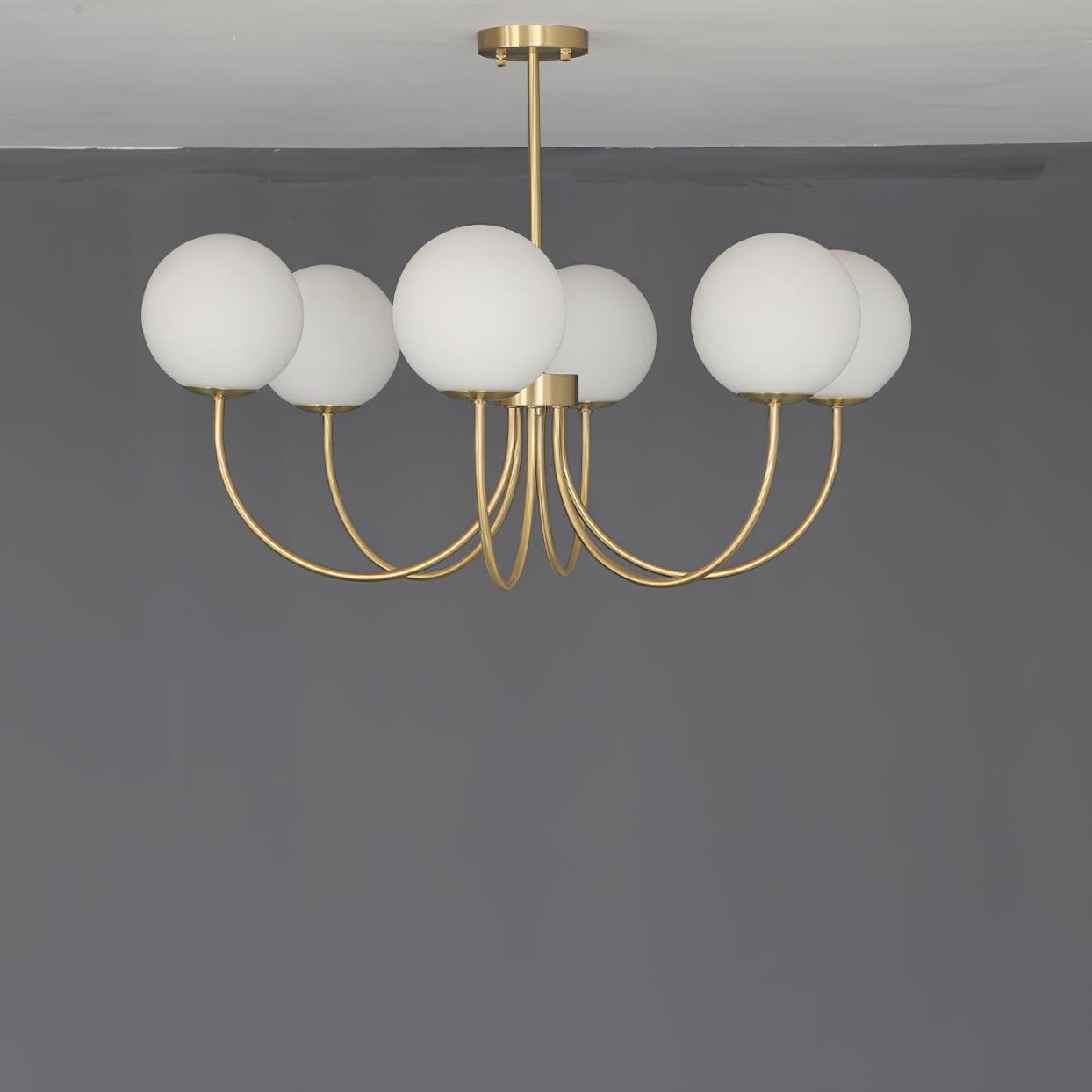 Lustra Lustre Orillia Brass Globe Modern