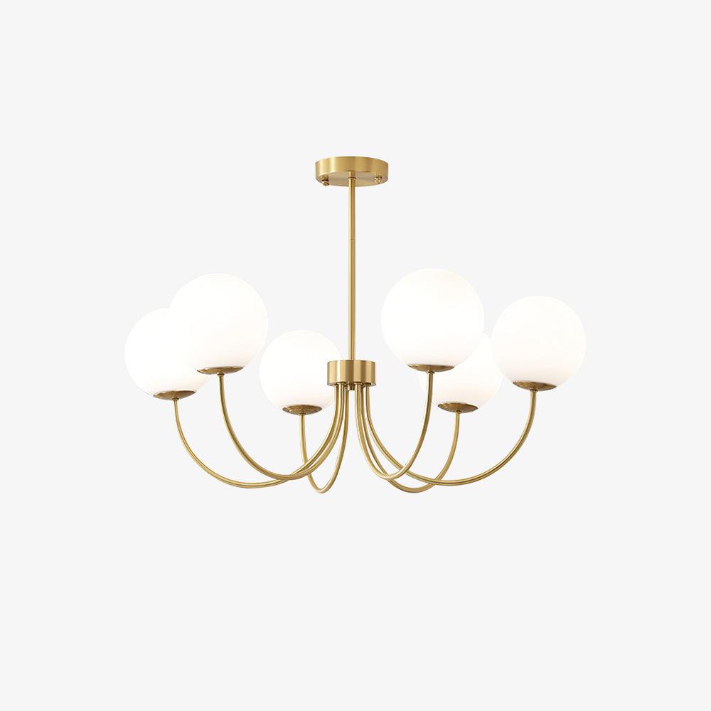 Lustra Lustre Orillia Brass Globe Modern