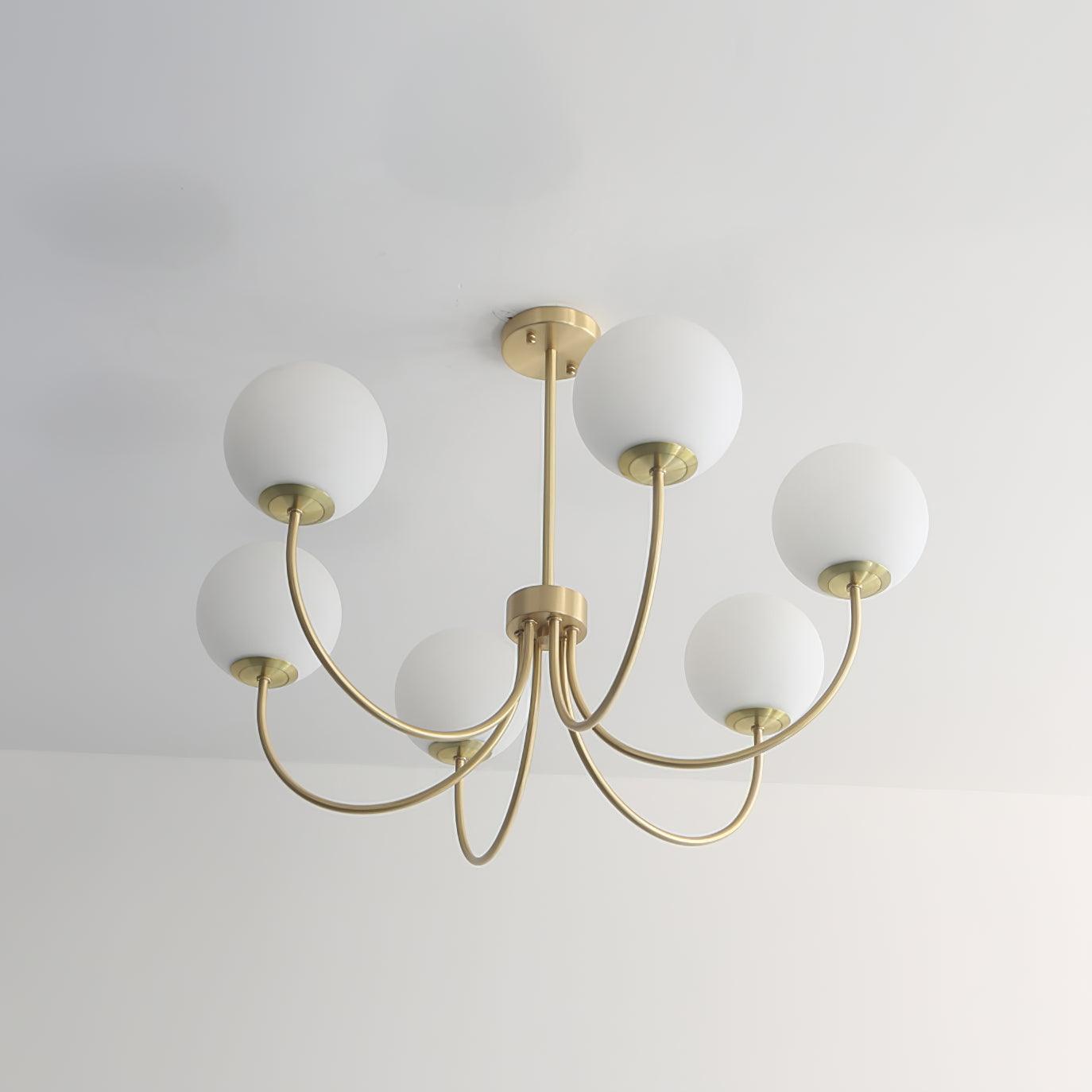 Lustra Lustre Orillia Brass Globe Modern