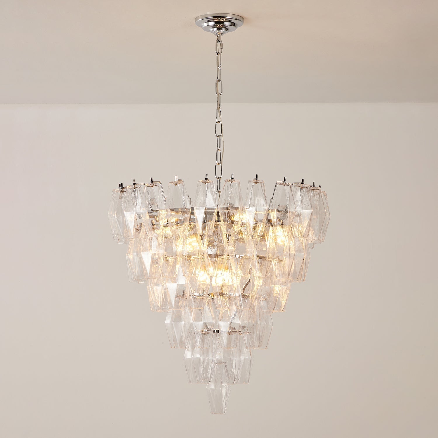 Orinelle Lustre Cascade en Verre Luxueux