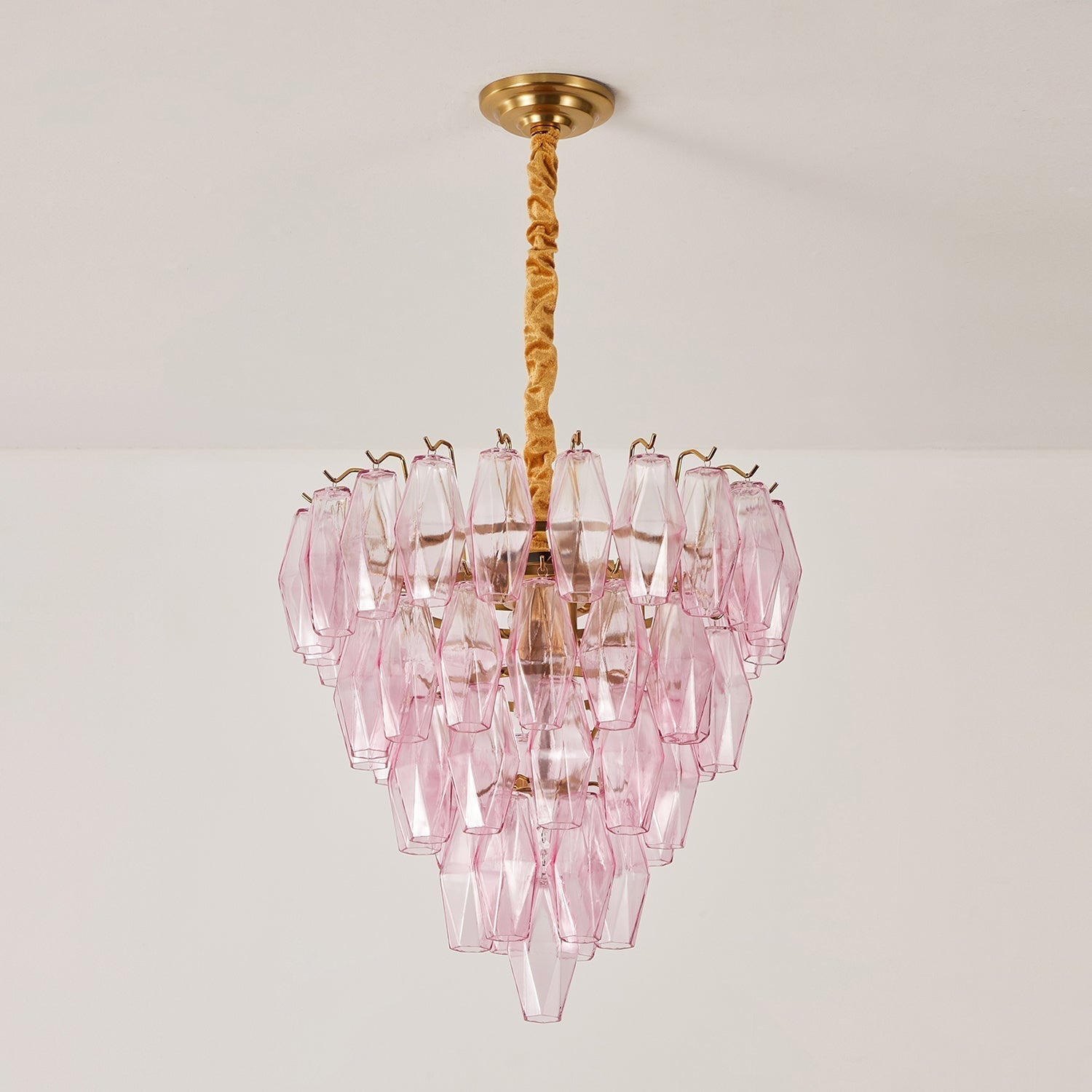 Orinelle Lustre Cascade en Verre Luxueux
